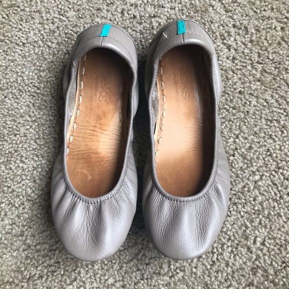 Tieks By Gavrieli, Leather Flats, Taupe Sz 6 - Picture 6 of 12